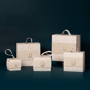 Jjoywood sang trọng cầm tay Hộp quà tặng tinh vi da lộn và ren lấy cảm hứng từ thiết kế lý tưởng cho đám cưới và những dịp đặc biệt. - Product Image 3