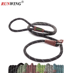 Durable Eco-Friendly 6-Foot Solid Pattern Polyester <strong>Dog</strong> <strong>Slip</strong> Rope Leash Simple Style Mountain Climbing <strong>Lead</strong> - Product Image 2