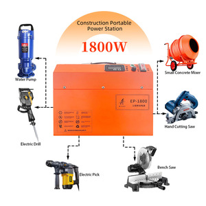 แหล่งจ่ายไฟพกพาสำหรับงานก่อสร้างกลางแจ้ง ป้องกันฝุ่นละออง 1800w  สถานีเก็บพลังงานลิเธียมไอออน รุ่น EP-1800w  แหล่งจ่ายไฟพกพาป้องกันฝุ่นละออง - Product Image 1