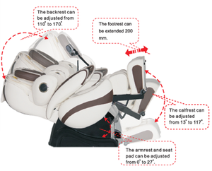 LM-918 Zero Gravity Luxus-Massagesessel 4D Stahlrahmen Ganzkörper-Entspannungsmassage Komfortabler Massagesessel für Japan Kanada - Product Image 6