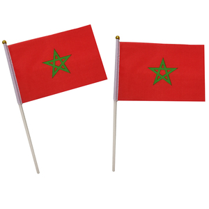 Drapeau à main de haute qualité 14x21cm Drapeau national <span class=keywords><strong>marocain</strong></span> Pays Maroc Drapeau à main du Maroc - Product Image 1