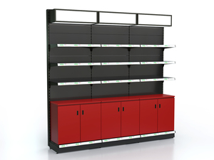 Étagères de magasin, étagères de supermarché, grandes étagères de supermarché, étagères de rangement avec publicité sur le dessus - Product Image 6