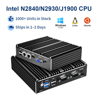 Mini PC industriel sans ventilateur Yankong à prix abordable, Windows 10 Server, Linux embarqué, 2 ports LAN, processeur X86 Celeron N2840 N2930 J1900