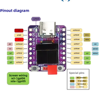 Carte de développement ESP32-C3 OLED avec antenne en céramique WiFi et écran de 0,42 pouce