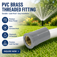 Raccord femelle UPVC chinois avec filetage en laiton intégré, raccord de tuyauterie résistant à la corrosion pour l'irrigation agricole, vente en gros OEM