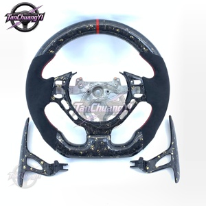 Volante de Coche Personalizado de Fibra de Carbono Negra con Cuero Liso, Envío Rápido de Fábrica, para GTR R35 2009-2016 - Product Image 1