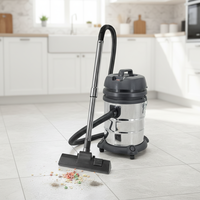 Aspirateur humide et sec en acier inoxydable pour la maison, 1400 W, 25 L, avec base normale