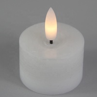 Ensemble de 4 bougies chauffe-plat électriques à LED sans flamme, en cire véritable blanche, avec flamme réelle 3D, pour décoration intérieure