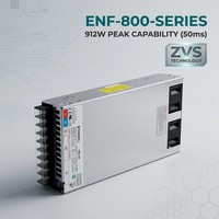 Alimentation industrielle 800W 48V 16.5A ultra-mince 1U ZVS PFC actif semi-encapsulée avec refroidissement par ventilateur pour machines industrielles (AC/DC)