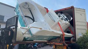 फिबरग्लास 27 फीट सेंटर कंसोल नाव नई शैली इंजन की नाव इंफ्लेटेबल फाइबरग्लास नाव रिब-300 - Product Image 4