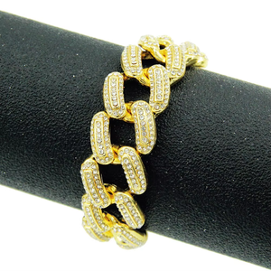 Three-dimensional <b>Cuban</b> <b>chain</b> bracelet bracelet men's hipster nightclub street dancing bracelet - Product Image 1