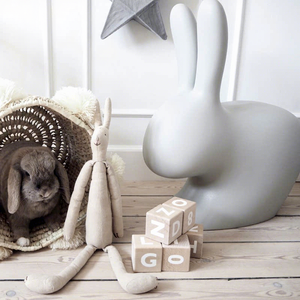 Siège de loisirs en fibre de verre, mobilier d'exposition pour centres commerciaux et parcs, modèle Ms-026, tabouret créatif en forme de lapin pour la maison, fabricant personnalisable - Product Image 2