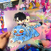 Autocollants en vinyle plastique sérigraphiés personnalisés de haute qualité pour transferts, pour le groupe de K-pop Demon Hunt Girl Group - Vente en gros, écologiques