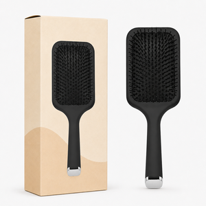 TL Nouveauté Grande Brosse Carrée Peinte à la Main Anti-Nœuds pour Coiffure et Boucles, Brosse de Massage à Coussin d'Air - Product Image 1