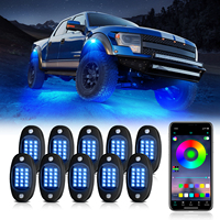 Kit de Luces LED RGB para Autos, Control por Aplicación, Resistentes al Agua IP68, Iluminación Neón para Camionetas, SUV, ATV, UTV, Todoterreno, Chasis