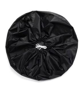 Muestra gratuita de funda para llanta de repuesto de coche, de poliéster Oxford, color negro con estampado plateado, para protección de la superficie. - Product Image 5