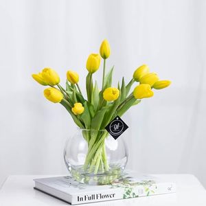ช่อทิวลิปดอกไม้จำลองคุณภาพสูงมีความชุ่มชื้นการจัดดอกไม้ในห้องนั่งเล่นตกแต่งเดสก์ท็อป - Product Image 6