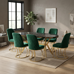 Juegos de Comedor Modernos y Convertibles de Lujo, Muebles Elegantes de Madera y Metal para el Hogar, Hoteles, Restaurantes, Villas y Espacios de Vivienda - Product Image 3