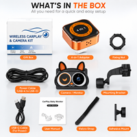 Kit de caméra de surveillance pour bébé avec CarPlay sans fil, caméra de siège arrière grand angle USB 153°, écran partagé, AirPlay, Android Auto