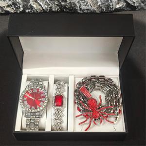 NL2114 Conjunto de Reloj y Collar Casual de Moda para <span class=keywords><strong>Hombre</strong></span> con Caja de Acero de Alta Calidad, Correa de Lujo, Esfera de 42 mm, 4 Piezas/Juego - Product Image 6
