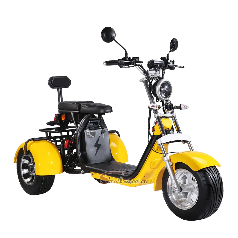 Strollwheel citycoco 1000W adult electric motorcycle 3 wheel scooter 1500W ectric scooter 2000w tricycle scooter