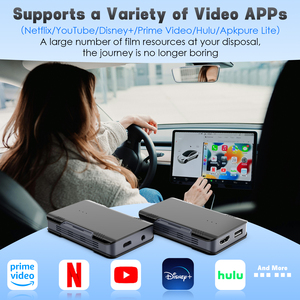 Boîtier universel Youtube Netflix Android media ai sans fil carplay pour voitures - Product Image 3