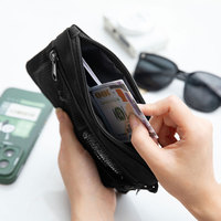 Portefeuille multifonctionnel, sac à main, pochette EDC, porte-passeport, porte-monnaie, sac de voyage, porte-cartes de crédit, organiseur de billets