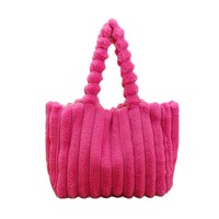 Sac à bandoulière multifonctionnel tendance pour femmes, sac à main confortable en peluche pour le bureau et l'usage quotidien