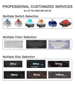 Hot Swappable 83 Keys Gaming Mechanical Keyboard USB Type-C RGB 75% Red Switch <strong>Wired</strong> Mechanical Keyboard Custom - Product Image 6