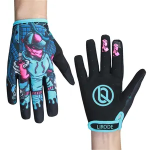 Top Quality Full Finger MX BMX Mountain Bike Handle Gloves Stretchable Sweat-Absorbing Sublimation Printing MTB Cycling Gloves