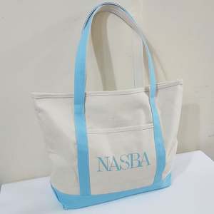 Sac fourre-tout en toile personnalisé écologique avec poignée en corde et fermeture à glissière, impression de logo - Product Image 2