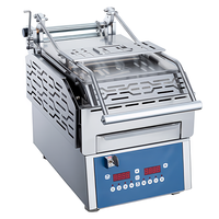 Grille de cuisson électrique professionnelle pour restauration rapide, à poser sur comptoir, double face, pour burgers et galettes de viande, chauffage rapide