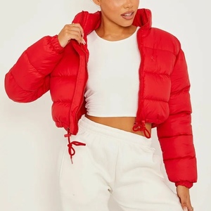 Abrigo Corto Acolchado de Algodón con Cuello Alto para Mujer, Nuevo Estilo, a la Moda - Product Image 6