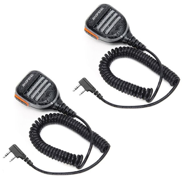 Baofeng Walkie Talkie Speaker Two-Colour Microphone PTT Mic for UV-5R BF-888S UV-16 UV-5RH Quansheng UV-K5 K6 Two Way Radio