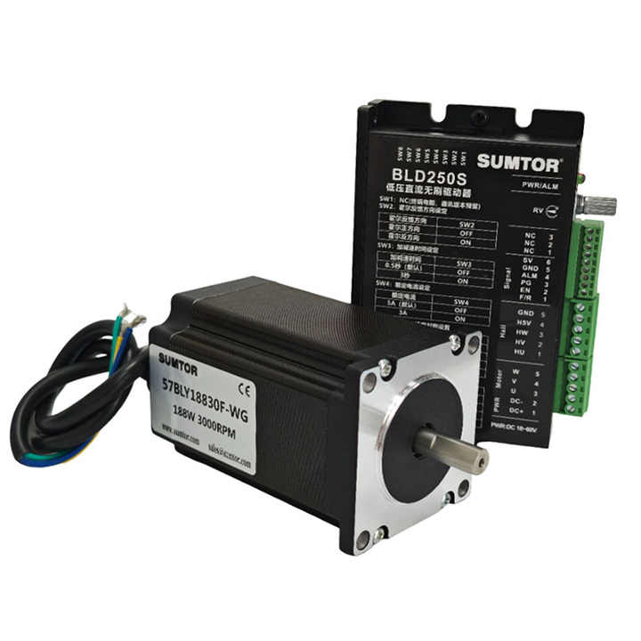 DE FREE 1PC Nema23 Brushless DC motor 57BLF03 24V 188W 3000RPM 0.6N.m 101mm 8