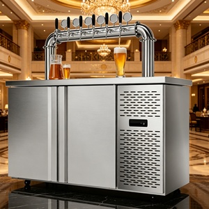 Machine à tirer la bière moderne 4, 6 ou 8 robinets, refroidisseur de bière pression en acier inoxydable, réfrigérateur de fût pour café, bar ou station de service - Product Image 1
