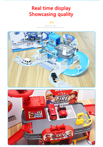 Jouet chinois enfants bricolage multicouche piste voiture alliage camion de pompiers scène modèle de voiture jouet <span class=keywords><strong>puzzle</strong></span> assemblage parking - Product Image 6