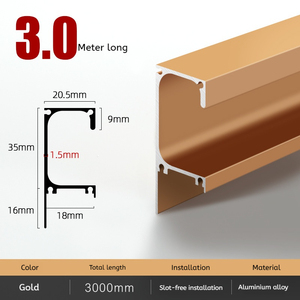 Maniglie Moderne Regolabili per Mobili da Cucina, Profilo G in Lega di Alluminio Nero e <span class=keywords><strong>Oro</strong></span>, Maniglia per Cassetti e Ante di Armadi e Bagno - Product Image 5