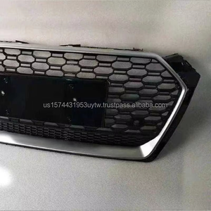 Calandre avant Style RS5 pour Audi A5 B9 2017-2019 cadre argenté calandre en nid d'abeille noir A5 B9 - Product Image 2