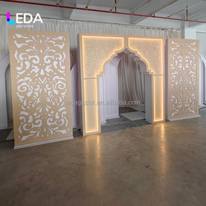 LEDA Ensemble de toile de fond LED de luxe de style arabe marocain, support de fond de scène de mariage détachable pour événements et banquets à louer - Product Image 3