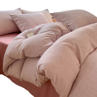 Ensemble de literie universel quatre saisons en coton lavé de style minimaliste moderne, 7 pièces, résistant à l'eau, 300 fils/cm², pour couette