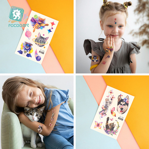 Nuovo corpo del fumetto <span class=keywords><strong>tatuaggio</strong></span> temporaneo della festa di compleanno del viso della scuola adesivo del <span class=keywords><strong>tatuaggio</strong></span> con i cani del gatto realistici adesivi del <span class=keywords><strong>tatuaggio</strong></span> dei bambini - Product Image 6