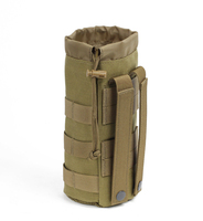 Bolsa Táctica Plegable TONMO de Nailon Ligero, Impermeable y Resistente al Desgaste, con Sistema Molle, para Almacenamiento al Aire Libre, con Compartimento para Botella de Agua de 0.5L