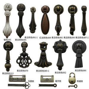 มือจับลิ้นชักโบราณฮงซุน ทำจากโลหะผสมสังกะสี สไตล์จีนใหม่ แบบรูเดียว สำหรับตู้เฟอร์นิเจอร์ - Product Image 2