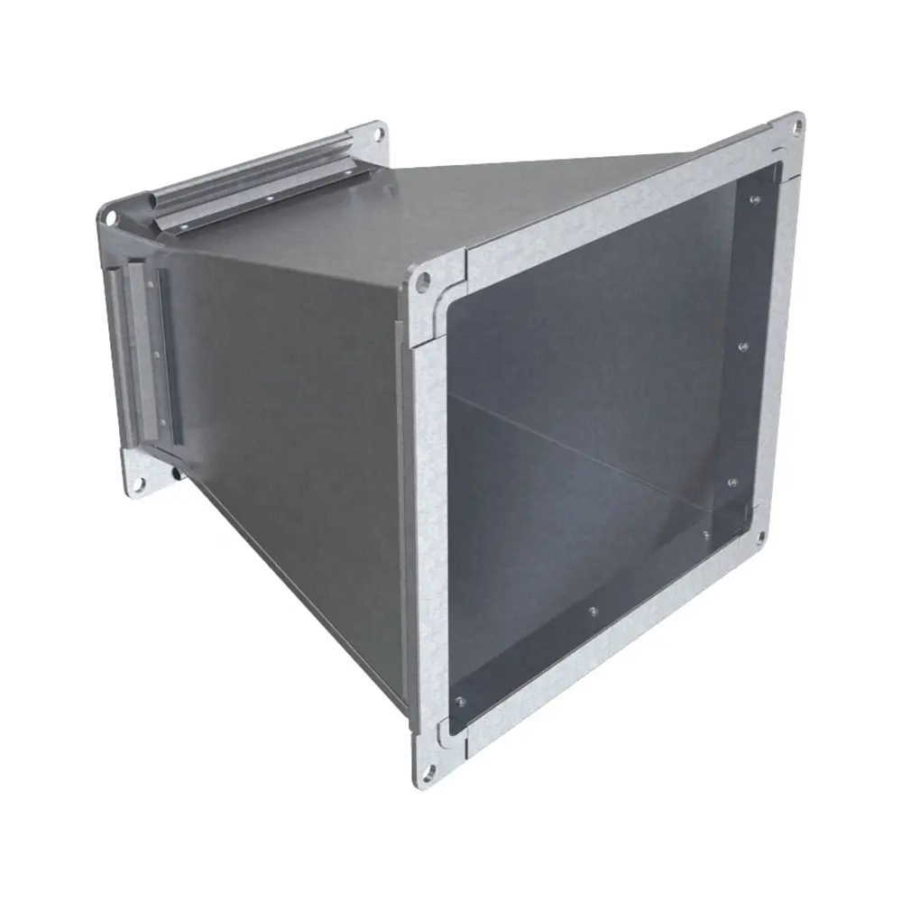 Reductor de acero inoxidable (cuadrado a cuadrado)/sistema HVAC Reductor de metal y adaptador de conducto de aumento para ventilación