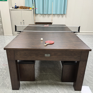 Table <span class=keywords><strong>de</strong></span> <span class=keywords><strong>billard</strong></span> <span class=keywords><strong>de</strong></span> salle à manger en bois massif <span class=keywords><strong>de</strong></span> couleur bois foncé <span class=keywords><strong>de</strong></span> 7 pieds - Product Image 6