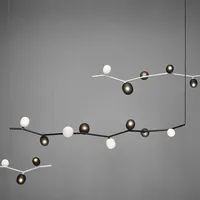 Lustre LED suspendu en verre transparent noir pour salle à manger, îlot de cuisine, base E26, hauteur réglable, style moderne minimaliste