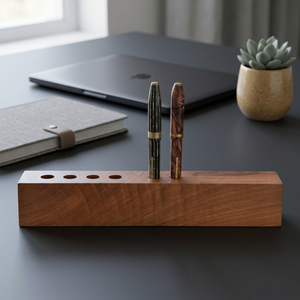 Organizador de Escritorio Minimalista, Bloque de Madera Hecho a Mano para Exhibir Bolígrafos, Soporte Rectangular Pintado para Mesa de Oficina en Casa, Caja Organizadora - Product Image 1