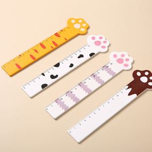Marcador de Libros de Madera con Diseño Creativo de Pata de Gato, Regla de Papelería para Estudiantes, para el Estudio Diario y la Medición - Product Image 4