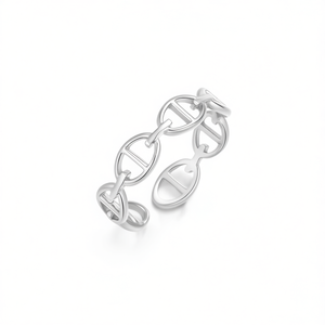 Amy Amy Fashion <b>Ring</b> A3778 Stainless Steel 925 Silver Plated Geometric Modern Style Women's Daily Wear Gift Jewelry - Product Image 1